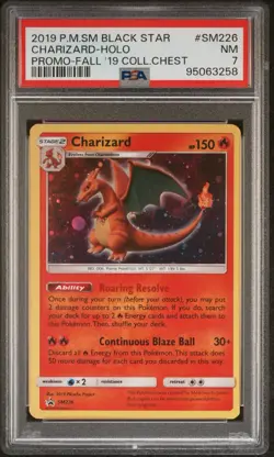CHARIZARD SM226 PSA 7 HOLO BLACK STAR PROMO Base Pokemon Graded Card NM Rare UK - Image 1