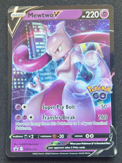 Mewtwo V Pokemon GO SWSH223 Holo Black Star Promo NM - Image 1