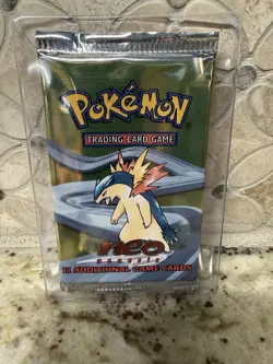 Pokemon Neo Genesis Unlimited Booster Pack - Typhlosion Art - Sealed - English - Image 1