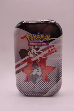 Pokemon Mini Tin Box Einall Schwarze Blitze Weisse Flammen Neu, SEALED (Deutsch) - Image 1