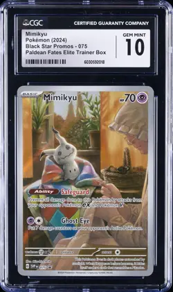 2024 POKEMON SVP EN-SV BLACK STAR PROMO #075 MIMIKYU CGC 10 GEM MINT - Image 1