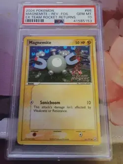 Pokemon Magnemite EX Team Rocket Returns Reverse Holo #66 PSA 10 Gem Mint - Image 1