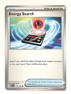 Energy Search 172/198 Scarlet & Violet Base - Pokemon Pack Fresh - Near Mint NM - Image 1