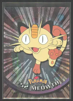 1999 Topps Pokemon TV Animation Edition Foil Meowth Black Logo #52 - Image 1