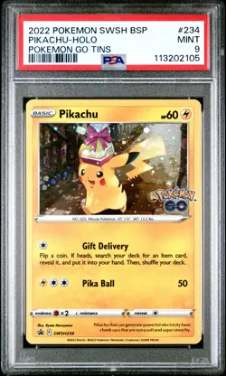 2022 Pokemon Pikachu - Sword & Shield Promo - SWSH234 - PSA 9 MINT - Image 3