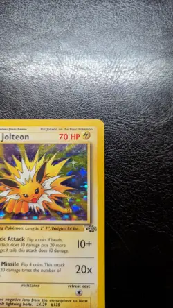 Pokemon TCG Jolteon 4/64 Jungle Unlimited Holo Rare LP - Image 2