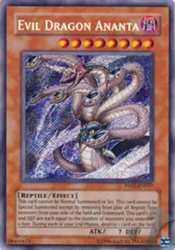 Yugioh! LP Evil Dragon Ananta - PP02-EN017 - Secret Rare - Unlimited Edition Lig - Image 1