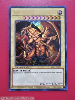 Yugioh Egyptian God Card set Obelisk Slifer The Winged Dragon of Ra Ultra Rare - Image 5