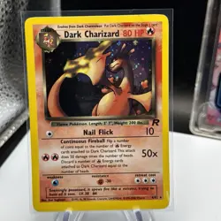 Pokemon Dark Charizard Team Rocket Holo Rare TCG Unlimited Card 4/82 Nice! - Image 1