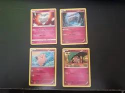 Pokemon Trading Card Game Fairy Type Lot, 4 Assorted Cards. - Image 1