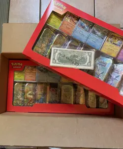Pokemon TCG Prismatic Evolutions 8 Mini-Tins with Promo Cards, Costco Lot of 2 - Image 1