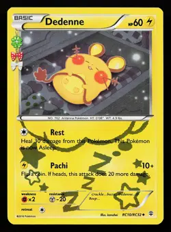 Dedenne RC10/RC32 Holo Generations Radiant Collection Pokemon Card - Image 1