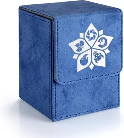 Deck Box for MTG MTG Deck Box Fits 110 Single Sleeved Commander Cards, Denim - Image 1