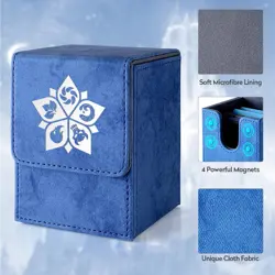 Deck Box for MTG MTG Deck Box Fits 110 Single Sleeved Commander Cards, Denim - Image 3