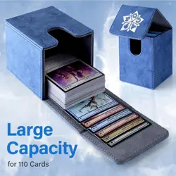 Deck Box for MTG MTG Deck Box Fits 110 Single Sleeved Commander Cards, Denim - Image 4