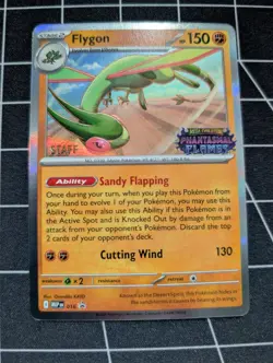Pokemon Flygon 016 Phantasmal Flames Prerelease Stamped Staff Promo Card Holo - Image 1