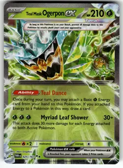 Teal Mask Ogerpon ex 025/167 SV06: Twilight Masquerade NM Pokemon Card TCG - Image 1