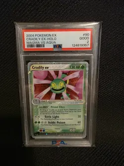 Pokemon TCG Cradily EX 90/95 Team Magma vs Team Aqua Holo Card PSA 2 - Image 1