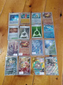 Pokemon Card Lot 16 VMAX GX EX VSTAR Lot Full Art Lot Bellibolt Poliwhirl - Image 1