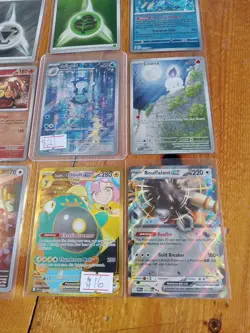 Pokemon Card Lot 16 VMAX GX EX VSTAR Lot Full Art Lot Bellibolt Poliwhirl - Image 2