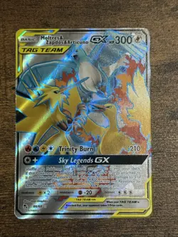 Moltres Zapdos Articuno GX 66/68 Hidden Fates Full Art Pokemon Card NM - Image 1