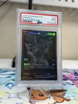 2025 Pokemon Zekrom EX Black Rare PSA 9 Mint ⚡ Epic Holo Full Art Power Card - Image 1