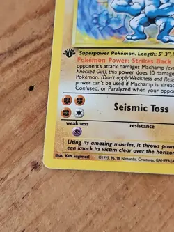 Machamp Holo 1st Edition 8/102 - 1999 Base Set Pokemon Card - WOTC - MP - Image 3