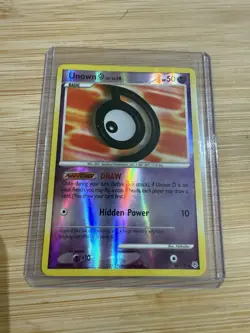 Pokemon Unown D TCG Reverse Holo Card #68/130 Diamond & Pearl Edition NM - Image 1
