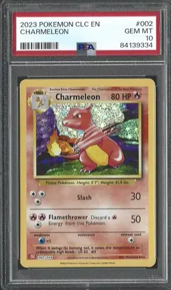 Charmeleon 002/034 CLC Classic Collection Base Set Holo 2023 Pokemon Card PSA 10 - Image 1