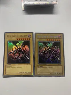 Yu-Gi-Oh! TCG Red-Eyes Black Dragon Limited Edition Card And 1st Edition Card - Image 1