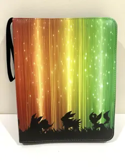 New Rainbow Pokemon Eevee Eeveelutions TCG 3 Ring Binder 9 Pocket 900 Cards - Image 1
