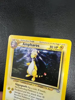 Pokemon WOTC Neo Genesis Ampharos Holo Rare Vintage Pokemon Card NM - Image 3