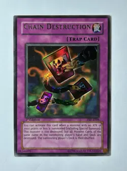 Chain Destruction PSV-E006 Ultra Rare 1st Edition MP MINT Yu Gi Oh Card - Image 1