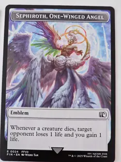 MTG - Sephiroth One-Winged Angel Double Sided Token - Final Fantasy - Image 1