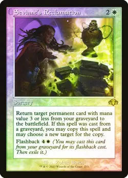 MTG FOIL Sevinne's Reclamation Retro Frame - Dominaria Remastered #273 - Image 1
