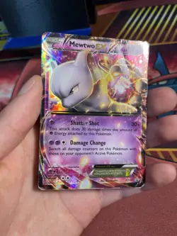 Pokemon Mewtwo EX Black Star Promo XY107 Damaged - Image 4