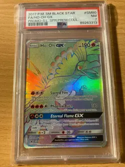 PSA 7 ho oh gx promo premium collection 2017 sun moon black star Pokemon - Image 1