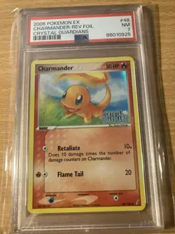 PSA 7 Charmander Reverse Foil Crystal Guardians 2006 Pokemon - Image 1