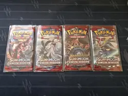Pokemon TCG Crimson Invasion Booster Packs 4-Pack Full Art Set New Sealed - Image 1