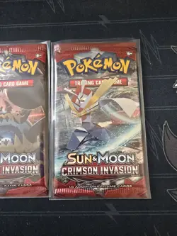 Pokemon TCG Crimson Invasion Booster Packs 4-Pack Full Art Set New Sealed - Image 3