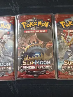 Pokemon TCG Crimson Invasion Booster Packs 4-Pack Full Art Set New Sealed - Image 4