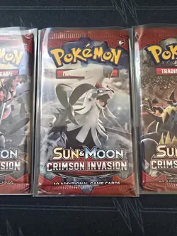 Pokemon TCG Crimson Invasion Booster Packs 4-Pack Full Art Set New Sealed - Image 5