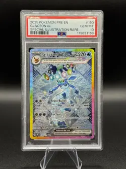 Pokemon 2025 Glaceon ex 150/131 SIR Prismatic Evolutions GEM MINT PSA 10 - Image 1