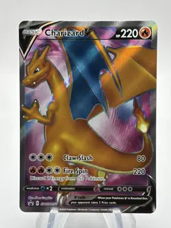 Charizard V SWSH050 Pokemon Champion's Path Black Star Promo Full Art - Image 1