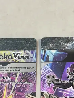Pokemon TCG Morpeko V-Union SWSH287 / 288 / 289 / 290 Black Star Promo Set NM - Image 3