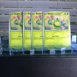 4x Budew 004/131 Prismatic Evolutions - Pokemon TCG - Non Holo Common Playset NM - Image 1