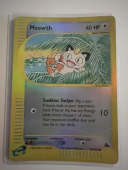 Meowth 78/144 Reverse Holo Common Good Condition Skyridge - Image 1