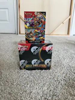 Pokemon TCG Mega Evolution Enhanced Booster Box with Booster Bundle Lot - Image 1