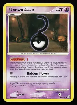 POKEMON UNOWN U 82/146 DIAMOND & PEARL LEGENDS AWAKENED NM CONDITION - Image 1