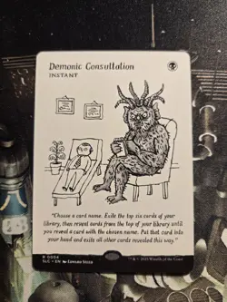 MtG DEMONIC CONSULTATION Secret Lair Encyclopedia Single Card Magic - Image 1